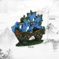 thumbnail image 2 of JJKBVCLO Blue Mini Aquarium | Resin Craft Boat For Fish Tank Scenery | Water Fish Habitat Enhancement, 2 of 4