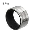thumbnail image 3 of UxcellWine Drip Catcher, 2Pcs Stainless Steel Wine Drip Ring for Bar and Home (Black Silver), 3 of 6