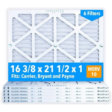 

16-3/8 x 21-1/2 x 1 Air Filters (Case of 6) MERV 10 Pleated Made in USA
