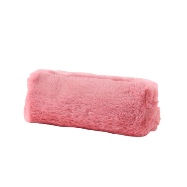 sweethay Estuche para lápices de felpa de gran capacidad, estuche para lápices, estuche con cierre de cremallera, bolsas de almacenamiento para Carpetas de archivos Rosa oscuro