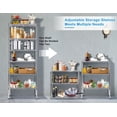 thumbnail image 4 of Separable 6 Tier Wire Shelving Unit, Adjustable One 6 Shelves Shelving Unit or Two 3 Tier Steel Storage Rack 900lbs Capacity Metal Storage Shelves Heavy Duty for Small Places Kitchen Garage, 4 of 7