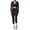 Black, variant on Womens Workout Sets 3 Piece Seamless Long Sleeve Jacket Scrunch Leggings Racerback Sports Bra Yoga Gym Outfits Red M