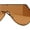 Gold / Brown, variant on Color Mirror Futuristic Flat Top Shield Rimless Sunglasses Gold Brown