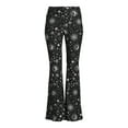 thumbnail image 4 of No Boundaries Women's Elastic Waistband Flare Leg Pants, Size M, 4 of 7