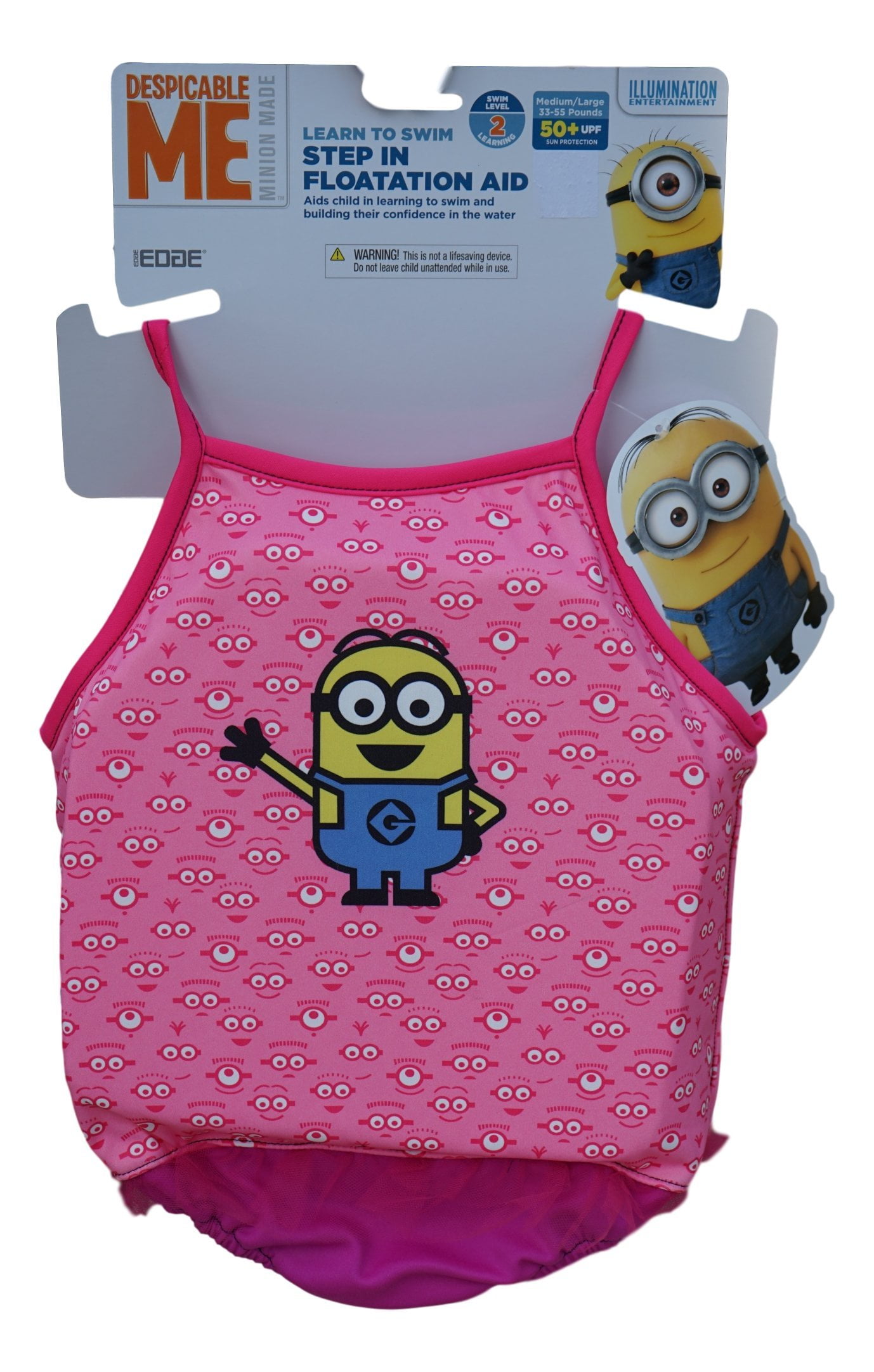 UPF 33-55 lbs NWT Details about   Despicable Me Minions Swim Trainer Level 2 Learning Learn 50 