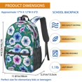 thumbnail image 3 of Pioneer Flower Floral Print Pattern 17" School Backpacks for Teens,Waterproof Oxford Fabric,S-Shape Padded Straps for School,Travel,Hiking,Camping, 3 of 5