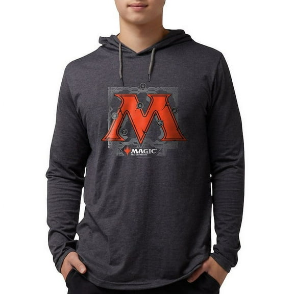 CafePress - Magic M Initial Long Sleeve T Shirt - Mens Hooded Shirt