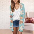 thumbnail image 2 of Lroveb Easter Cardigan Sweaters for Women Open Front Lightweight Casual Cardigan Spring Easter Egg Bunny Printed Loose Outerwear With Pocket, 2 of 5