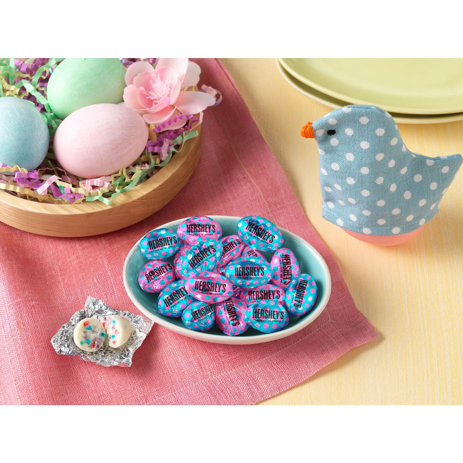 (3 pack) Hershey`s Cookies 'n' Creme Polka Dot Eggs, Easter Candy Bag, 8.5 oz