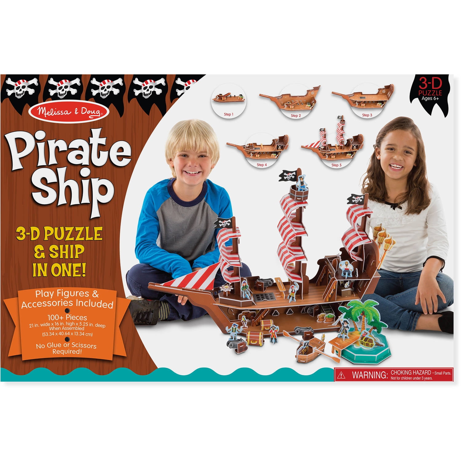 melissa and doug wooden pirate ship