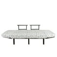 thumbnail image 3 of Geometric Futon Couch, Shapes Illustration with Polka Dots Ovals Modernist Design, Daybed with Metal Frame Upholstered Sofa for Living Dorm, Loveseat, Charcoal Grey Blush, by Ambesonne, 3 of 4