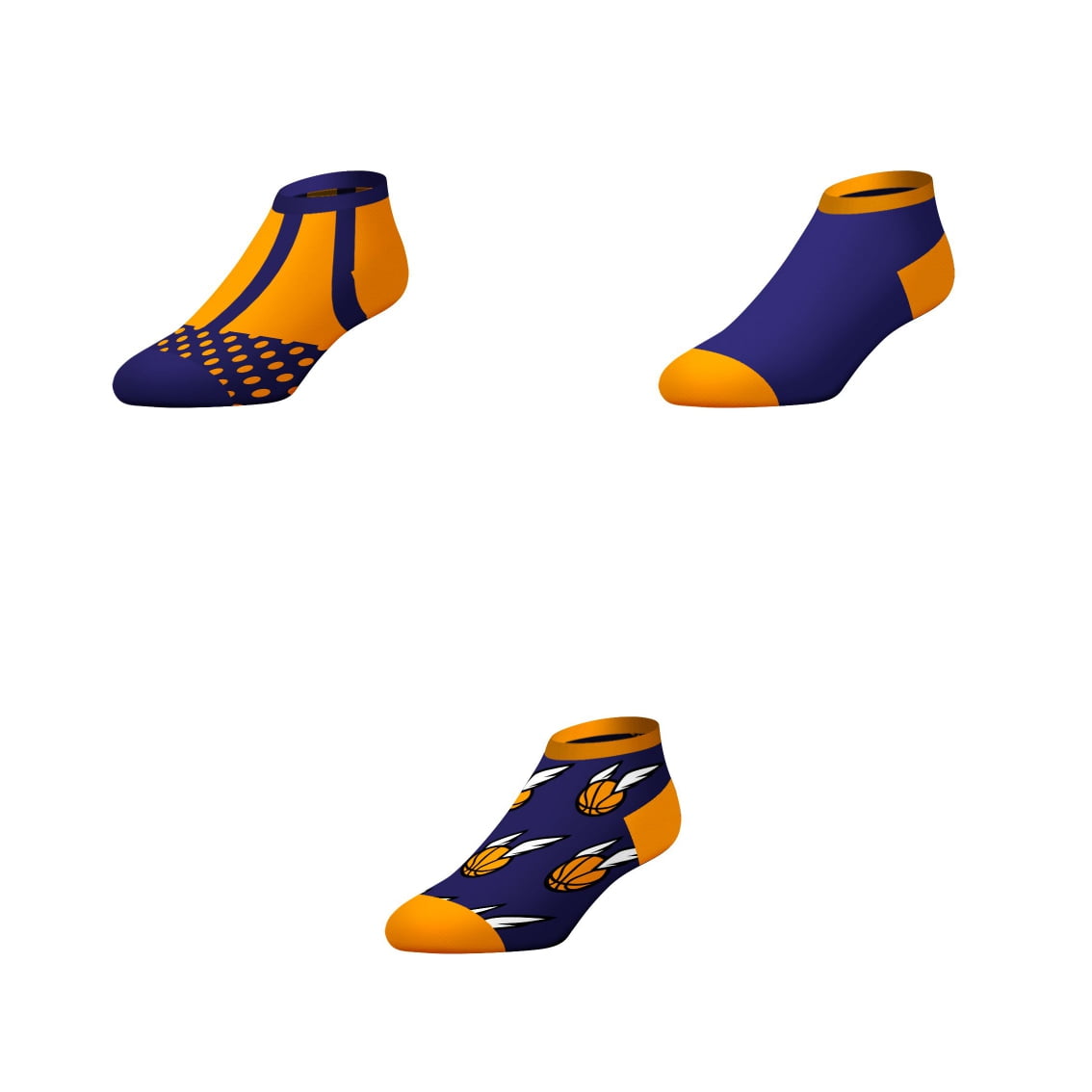 SOCKS BY CRAZYBOXER Premium Basketball; Low Cut Socks, 3-Pairs