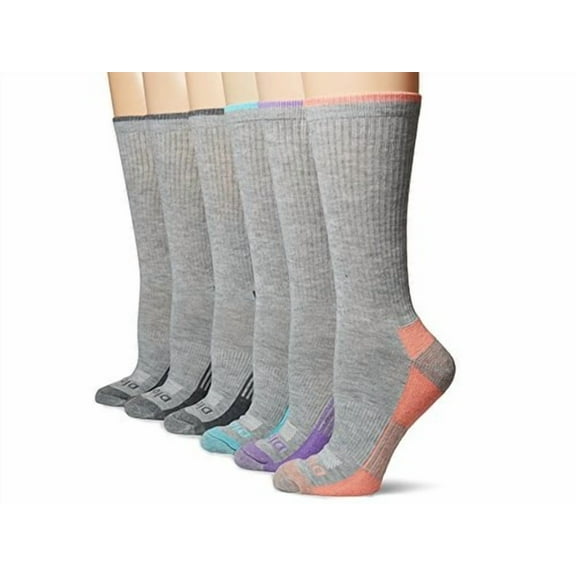 Dickies Women's Dritech Advanced Moisture Wicking Crew Sock, Grey, Size 6.0