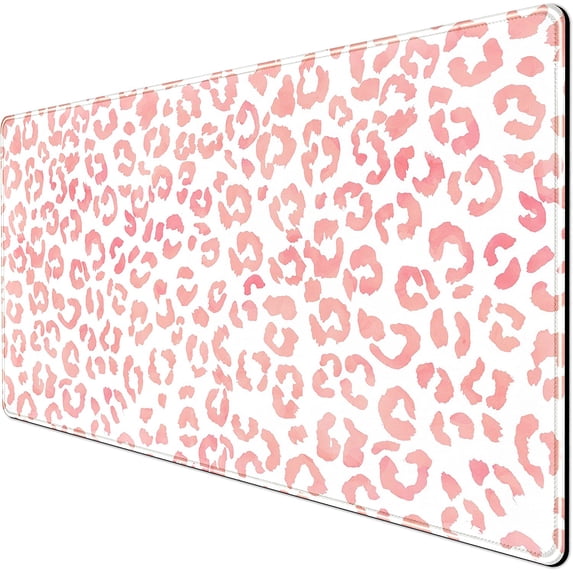 Large Extended Gaming Mouse Pad, Woman Pink Mousepad with Stitched Edges XXL Size, Desk Mat Wireless Mouse Keyboard Mat for Desktop Laptop, Work, Game, Office, Home 31.5x15.75 Inchs