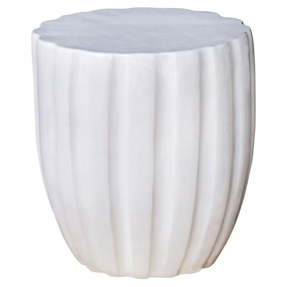 Afuera Living  Modern 18" Modern Stool in Snow White