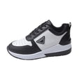 thumbnail image 2 of AUDeals Women's High Top Sneakers, Leather Mesh Shoes with Lace Up Comfort and Seamless Style for Casual Athletic Wear, 2 of 8