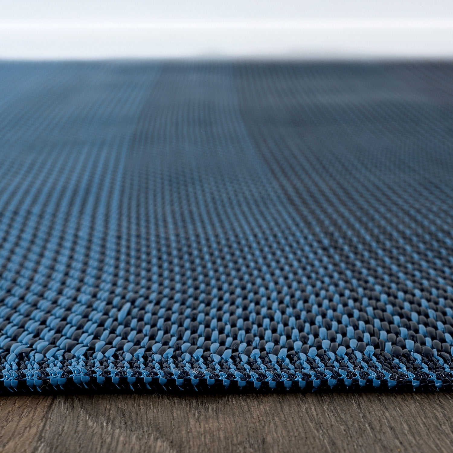 World Rug Gallery Contemporary Stripe Shade Reversible Recycled Plastic Outdoor Picnic Mat, Camping Rug, RV Rug - NAVY 3'3"x5'