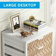 thumbnail image 6 of Tribesigns 5-Drawer Industrial Storage Organizer Wood Chest Dresser with Wheels, Beige & White, 6 of 8
