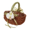 thumbnail image 4 of Cesta de niña de las flores, cesta de picnic, decoración romántica, elegante contenedor para dulces Flor verde claro, 4 of 8