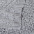 thumbnail image 3 of Ntbay Natural Bamboo Cable Knit Toddler Blanket, Soft and Cooling Touch Baby Blanket, 30" x 40", Silver Gray, 3 of 5