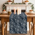 thumbnail image 2 of Navy Blue Floral Table Runner 70 Inches Long,Abstract Art Flowers Traditional Cotton Linen Table Runners Dresser Scarves,Decorative Fabric Tabletop Scarf Furniture Cover for Home Dinner Party 13"x70", 2 of 9