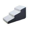 thumbnail image 2 of Milaget Dog Stairs Ramp 3 Steps Portable Elegant Pet Steps for Pet Accessories Puppy Dark Gray, 2 of 7
