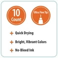 thumbnail image 5 of (3 pack) Pen+Gear Felt-Tip Pens, Ultra Fine, Assorted Colors, 10 Pack, 5 of 10