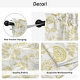thumbnail image 5 of Boho Yellow Floral Tier Curtains, Vintage Farmhouse Paisley Plant Leaf Light Filtering Kitchen Curtains, 2Pcs Rod Pocket Half Window Treatments Panels for Sink Cafe Cabinet Camper 27.5x24 Inches, 5 of 9