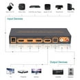 thumbnail image 4 of 4K/60Hz HDMI Switch Audio Extractor Splitter with Remote 3 Port HDMI Switcher with Optical Toslink SPDIF & RCA L/R Audio Out UK plug, 4 of 4