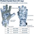 thumbnail image 2 of 1 par de guantes de pesca Sincero L/XL grises antideslizantes de camuflaje, 2 of 5