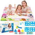 thumbnail image 3 of Educational Toy for 2 3 4 5 Years Old Kids, Water Doodle Mat, Kids Large Coloring Mat with Neon Colors, Christmas Birthday Gifts for Toddlers, Boys,Girls, 3 of 9