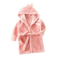 thumbnail image 2 of Esaierr 1-7 Years Girls Hooded Fleece Robe for Toddler Kids ,Cartoon Cute Fleece Beach Towel Bathrobe Soft Fuzzy Bathrobe Printed Bath Towel, 2 of 8