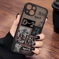 thumbnail image 3 of Threebase-funda de teléfono Suga D-DAY Samsgun, carcasa trasera transparente mate para iPhone 15, 14, 13, 12, 11, Mini Pro Max, X, XR, XSMax, 7, 8 Plus, 3 of 4