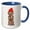 Blue/White, variant on 3drose, Adorable Brown Cockapoo for Christmas Holiday Dog Lover Breed, 11oz Mug
