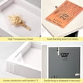 thumbnail image 4 of Eqkasio 8x10 Shadow Box Picture Frame Display Cases with Soft Linen Back, White Deep Shadow Memory Box Frame 8x10 for Birthday Wedding Pet Graduation Items Flower Craft Ticket Photo(White), 4 of 7