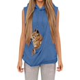 thumbnail image 4 of Dog Cat Hoodie with Pouch Oversized Pet Carrier Kangaroo Pocket Pullover Sweatshirt Soft Sleeveless Hoodie with Dog Pouch Animal Holder Pet Carrier Hoodie, 4 of 4