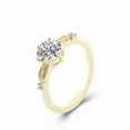 thumbnail image 4 of solitaire jewels 1.5CT Round Moissanite Nature Inspired Engagement Ring For Women, 14K Yellow Gold, 4 of 7