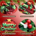 thumbnail image 4 of Red Background Merry Christmas Banner Green Lettering Christmas Display Gold Stars Santa Claus Design Xmas Backdrop for Christmas Party Holiday Decoration Family Party, 4 of 9