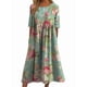 thumbnail image 1 of Vestido largo Akivide Summer Boho Floral de manga corta para mujer, 1 of 2