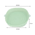 thumbnail image 1 of Revestimiento de silicona para freidora de aire, parrilla reutilizable, horno, cesta para hornear (verde, 16,5 cm) Hugtrwg Libre de BPA, 1 of 5