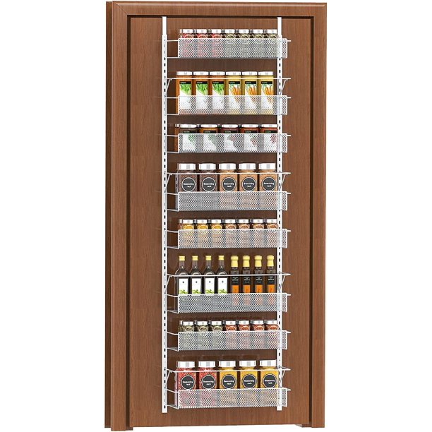 8 Tier Over The Door Pantry Organizer,Adjustable Baskets Closet