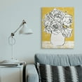 thumbnail image 2 of Stupell Industries Peony Sketch Bouquet Contrasted Distressed Yellow Canvas Wall Art, 30 x 40, Design by Annie Warren, 2 of 6