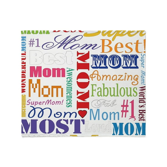 CafePress - Text Mom Throw Blanket - Soft Fleece Throw Blanket, 50"x60" for All Ages