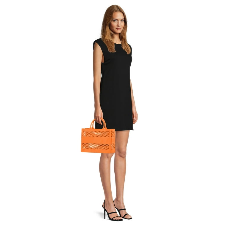 No Boundaries Women's Jelly Mini Tote Handbag Orange 