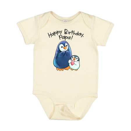 

Inktastic Happy Birthday Papa!- Cute Penguins Gift Baby Boy or Baby Girl Bodysuit