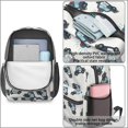 thumbnail image 4 of Police and Light Red Pattern 17" Waterproof Oxford School Backpacks for Teens, S-Shape Padded Straps, for School, Travel, Hiking, Camping, 4 of 5