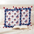 thumbnail image 3 of Outdoor Pillow Covers 4th of July Independence Day Stars Flag Waterproof Pillow Cases 18x18 Set of 2, Red White Plaid Border Throw Pillow Cover Pillowcase for Patio Balcony Couch Garden, 3 of 9