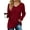 Burgundy, variant on MOSHU Dressy Tops for Women Classic Fit Long Sleeve Shirts V Neck Lightweight Blouses Casual Tunic Womens Tops