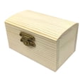 thumbnail image 2 of Callipe Unfinished Wooden Box DIY Pine Wood Treasure Chest with Locking Clasp Hinged Lid Jewelry Storage Box for Family Friends, 2 of 8