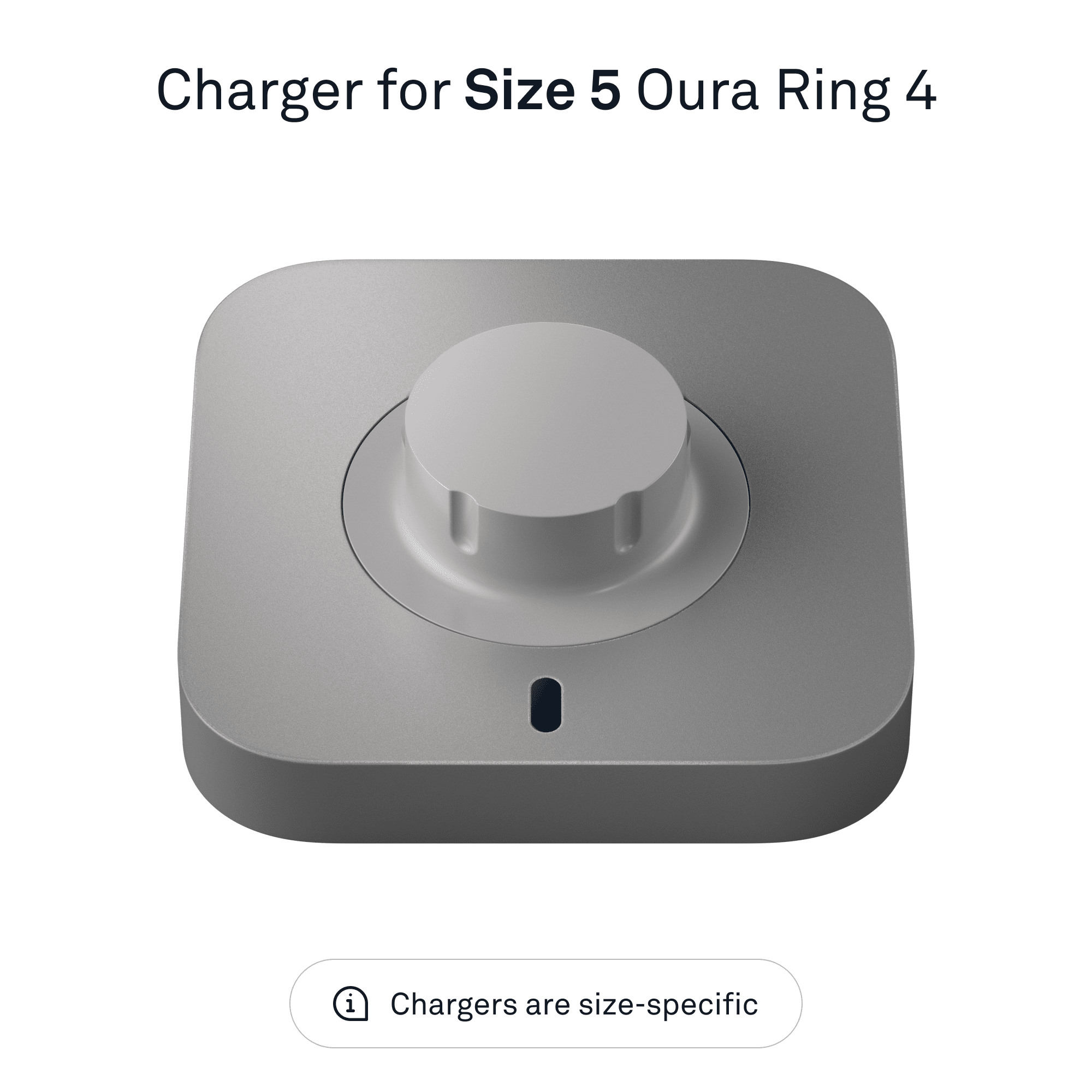 Oura Ring 4 Charger, Size 5, Dock with USB-C Cable, Charges up to 8 Days